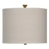 30" Chevelle Glass Table Lamp White Tan Beige- StyleCraft