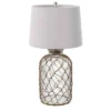 30" 3-way Seeded Netted Rope Glass Table Lamp - StyleCraft