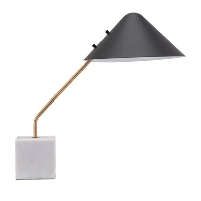 20" Retro Modern Table Lamp (Includes Light Bulb) Black - ZM Home 1 20" Retro Modern Table Lamp (Includes Light Bulb) Black - ZM Home