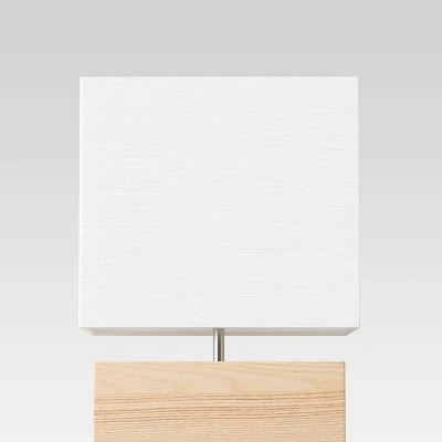 Wood Block Table Lamp Brown (Includes LED Light Bulb) - Project 62™ 4 Wood Block Table Lamp Brown (Includes LED Light Bulb) - Project 62™ - Image 4