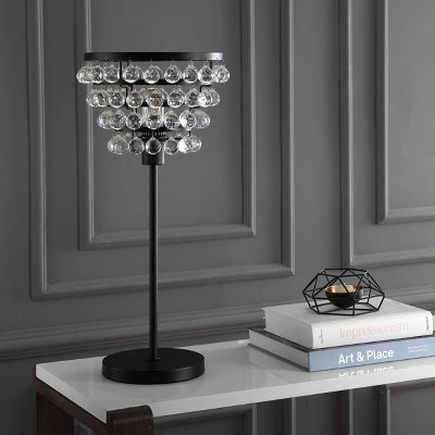 JONATHAN Y 25" Crystal/Metal Buckingham Table Lamp (Includes Energy Efficient Light Bulb) - JONATHAN Y Bronze 2 JONATHAN Y 25" Crystal/Metal Buckingham Table Lamp (Includes Energy Efficient Light Bulb) - JONATHAN Y Bronze - Image 2