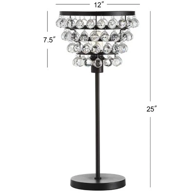 JONATHAN Y 25" Crystal/Metal Buckingham Table Lamp (Includes Energy Efficient Light Bulb) - JONATHAN Y Bronze 3 JONATHAN Y 25" Crystal/Metal Buckingham Table Lamp (Includes Energy Efficient Light Bulb) - JONATHAN Y Bronze - Image 3