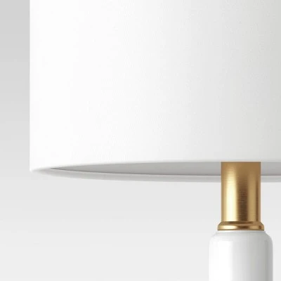 Large Assembled Genie Glass Table Lamp (Includes LED Light Bulb) White - Project 62™ 3 Large Assembled Genie Glass Table Lamp (Includes LED Light Bulb) White - Project 62™ - Image 3