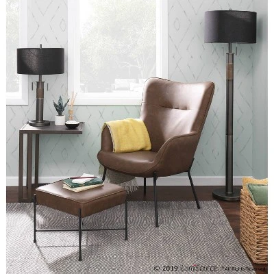 Trophy Industrial Table Lamp - Gun Metal with Black Linen Shade (Includes LED Light Bulb) - LumiSource 5 Trophy Industrial Table Lamp - Gun Metal with Black Linen Shade (Includes LED Light Bulb) - LumiSource - Image 5