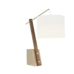Robyn Table Lamp with Concrete Base and Shade (Includes LED Light Bulb) White - LumiSource