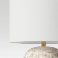 Rattan Table Lamp White (Includes LED Light Bulb) - Threshold™ 5 Rattan Table Lamp White (Includes LED Light Bulb) - Threshold™ -Deals A Radiant Den Store unnamed file 196