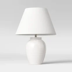 Turned Ceramic Table Lamp White - Threshold™ -Deals A Radiant Den Store unnamed file 200