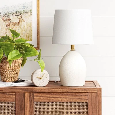 Casual Ceramic Table Lamp White (Includes LED Light Bulb) - Threshold™ 2 Casual Ceramic Table Lamp White (Includes LED Light Bulb) - Threshold™ - Image 2