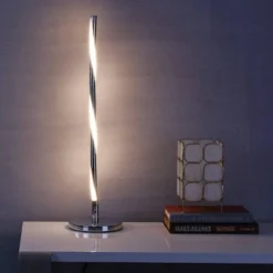 JONATHAN Y 23.5" Nile Integrated Table Lamp (Includes LED Light Bulb) Silver - JONATHAN Y