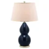26.5" Jill Double- Gourd Ceramic Lamp Navy (Includes CFL Light Bulb) - Safavieh
