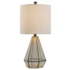 Metal Cage and Glass Table Lamp Bronze Cloud - StyleCraft