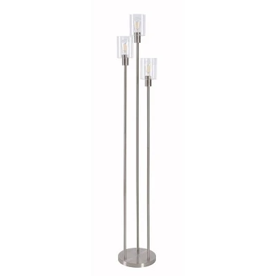 Thornton Torchiere Brushed Steel (Includes LED Light Bulb) - Kenroy Home 3 Thornton Torchiere Brushed Steel (Includes LED Light Bulb) - Kenroy Home - Image 3