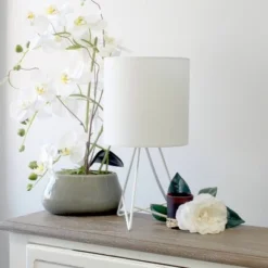 Down To The Wire Table Lamp with Fabric Shade White - Simple Designs -Deals A Radiant Den Store unnamed file 2261