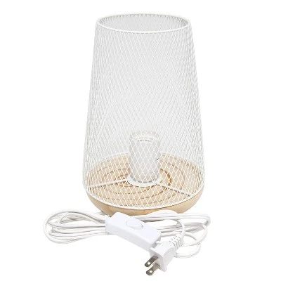 Wired Mesh Uplight Table Lamp White - Simple Designs 6 Wired Mesh Uplight Table Lamp White - Simple Designs - Image 6