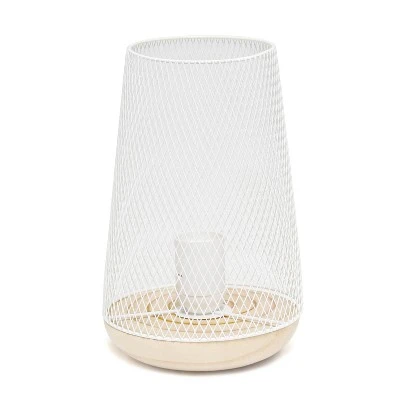 Wired Mesh Uplight Table Lamp White - Simple Designs 7 Wired Mesh Uplight Table Lamp White - Simple Designs - Image 7