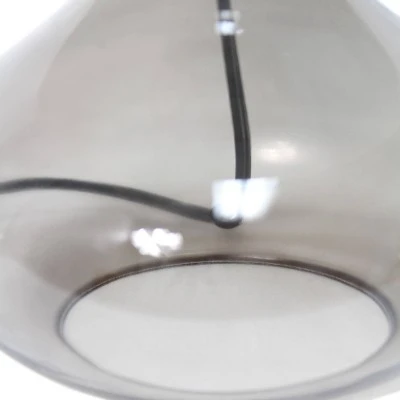 Glass Raindrop Table Lamp with Fabric Shade Gray - Simple Designs 2 Glass Raindrop Table Lamp with Fabric Shade Gray - Simple Designs - Image 2