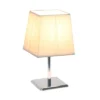 Mini Table Lamp with Squared Empire Fabric Shade White - Simple Designs