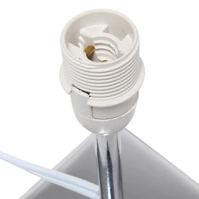 Mini Table Lamp with Squared Empire Fabric Shade White - Simple Designs 4 Mini Table Lamp with Squared Empire Fabric Shade White - Simple Designs - Image 4