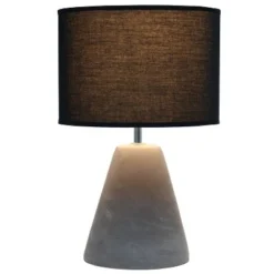 Pinnacle Concrete Table Lamp with Shade Black - Simple Designs