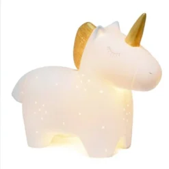 Porcelain Unicorn Shaped Table Lamp White - Simple Designs