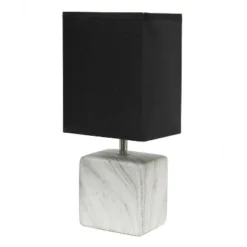Petite Marbled Ceramic Table Lamp with Fabric Shade - Simple Designs Gray -Deals A Radiant Den Store unnamed file 2379