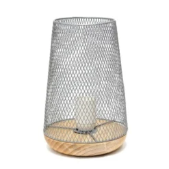 Wired Mesh Uplight Table Lamp Gray - Simple Designs -Deals A Radiant Den Store unnamed file 2402