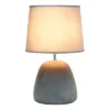 Round Concrete Table Lamp with Shade Gray - Simple Designs