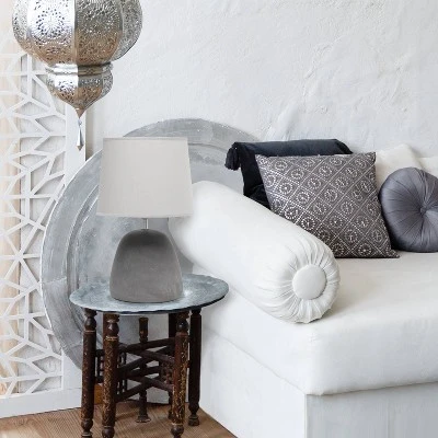 Round Concrete Table Lamp with Shade Gray - Simple Designs 3 Round Concrete Table Lamp with Shade Gray - Simple Designs - Image 3