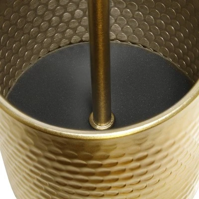 Hammered Metal Organizer Table Lamp with USB Charging Port and Fabric Shade - Simple Designs White 8 Hammered Metal Organizer Table Lamp with USB Charging Port and Fabric Shade - Simple Designs White - Image 8