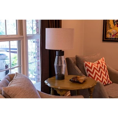 26.25" Glass and Metal Cadance Convex Table Lamp (Includes LED Light Bulb) Bronze - Decor Therapy 9 26.25" Glass and Metal Cadance Convex Table Lamp (Includes LED Light Bulb) Bronze - Decor Therapy - Image 9