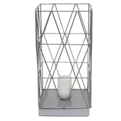 Metal Geometric Square Table Lamp Gray - Simple Designs 16 Metal Geometric Square Table Lamp Gray - Simple Designs -Deals A Radiant Den Store unnamed file 2501