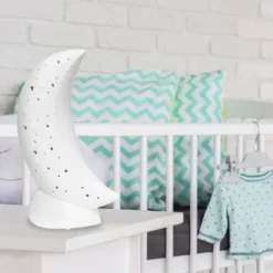 Porcelain Moon Shaped Table Lamp White - Simple Designs -Deals A Radiant Den Store unnamed file 2507