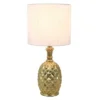 19" Modern Pineapple Table Lamp Gold Leaf - Decor Therapy