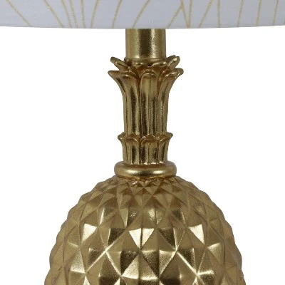 19" Modern Pineapple Table Lamp Gold Leaf - Decor Therapy 2 19" Modern Pineapple Table Lamp Gold Leaf - Decor Therapy - Image 2