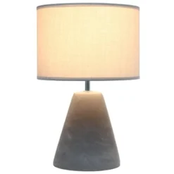 Pinnacle Concrete Table Lamp with Shade Gray - Simple Designs