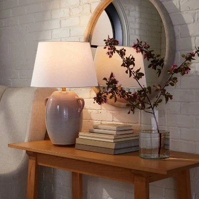 Threshold Designed W/Studio McGee Large Ceramic Jar Table Lamp Gray - Threshold™ designed with Studio McGee 2 Threshold Designed W/Studio McGee Large Ceramic Jar Table Lamp Gray - Threshold™ designed with Studio McGee - Image 2