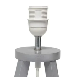 Wood Interlocked Triangular Table Lamp with Fabric Shade Gray - Simple Designs -Deals A Radiant Den Store unnamed file 2539