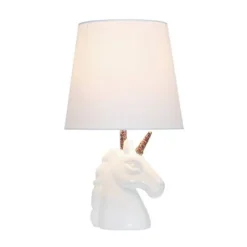 Sparkling Rainbow Unicorn Table Lamp White - Simple Designs