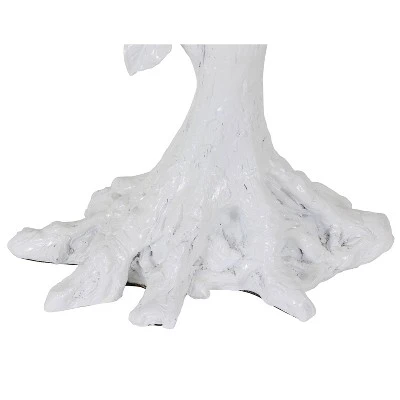 27.5" Textured Resin Owl Table Lamp Satin White - Decor Therapy 4 27.5" Textured Resin Owl Table Lamp Satin White - Decor Therapy - Image 4