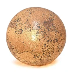 1 Light Mosaic Stone Ball Table Lamp Gray - Simple Designs