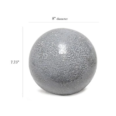 1 Light Mosaic Stone Ball Table Lamp Gray - Simple Designs 2 1 Light Mosaic Stone Ball Table Lamp Gray - Simple Designs - Image 2