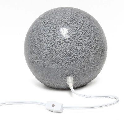 1 Light Mosaic Stone Ball Table Lamp Gray - Simple Designs 6 1 Light Mosaic Stone Ball Table Lamp Gray - Simple Designs - Image 6