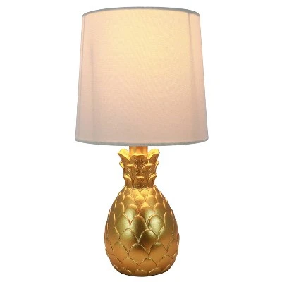 13" Geraldine Pineapple Table Lamp Gold - Decor Therapy 1 13" Geraldine Pineapple Table Lamp Gold - Decor Therapy