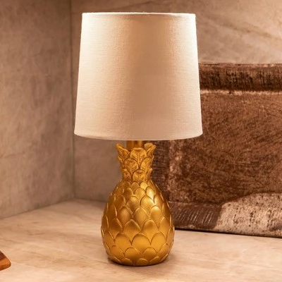 13" Geraldine Pineapple Table Lamp Gold - Decor Therapy 5 13" Geraldine Pineapple Table Lamp Gold - Decor Therapy - Image 5