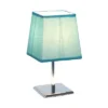 Mini Table Lamp with Squared Empire Fabric Shade Blue - Simple Designs