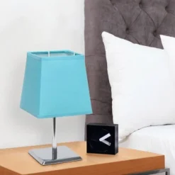 Mini Table Lamp with Squared Empire Fabric Shade Blue - Simple Designs 6 Mini Table Lamp with Squared Empire Fabric Shade Blue - Simple Designs -Deals A Radiant Den Store unnamed file 2635