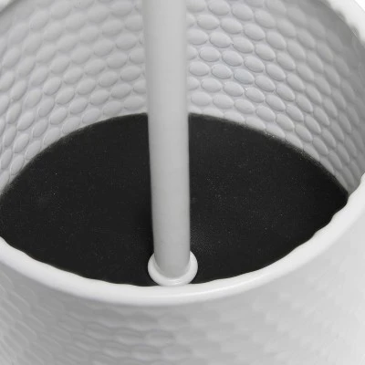 Hammered Metal Organizer Table Lamp with USB Charging Port and Fabric Shade White/Gray - Simple Designs 8 Hammered Metal Organizer Table Lamp with USB Charging Port and Fabric Shade White/Gray - Simple Designs - Image 8