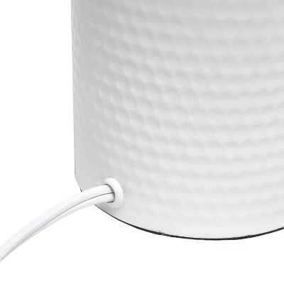 Hammered Metal Organizer Table Lamp with USB Charging Port and Fabric Shade White/Gray - Simple Designs 10 Hammered Metal Organizer Table Lamp with USB Charging Port and Fabric Shade White/Gray - Simple Designs - Image 10