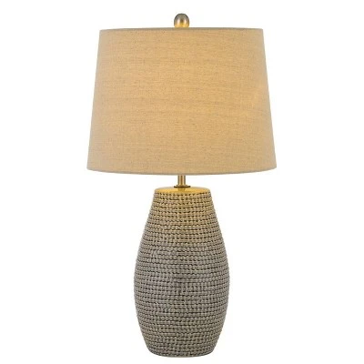 25" Ticino Ceramic Table Lamps with Taper Drum Hardback Shade Earth Tone - Cal Lighting 2 25" Ticino Ceramic Table Lamps with Taper Drum Hardback Shade Earth Tone - Cal Lighting - Image 2