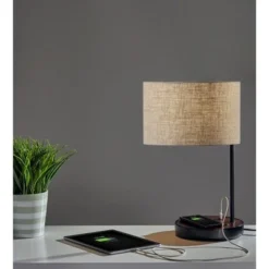 19.5" Oliver Charge Table Lamp Black - Adesso -Deals A Radiant Den Store unnamed file 2684